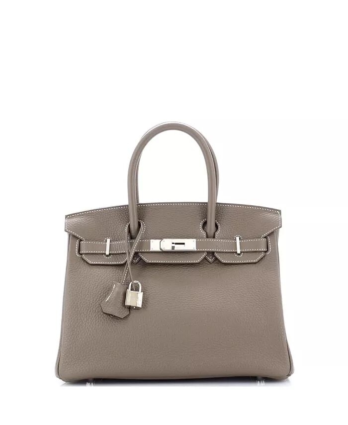 

Сумка Birkin 30 серая Clemence с палладиевой фурнитурой Pre-Owned HERMÉS, серый