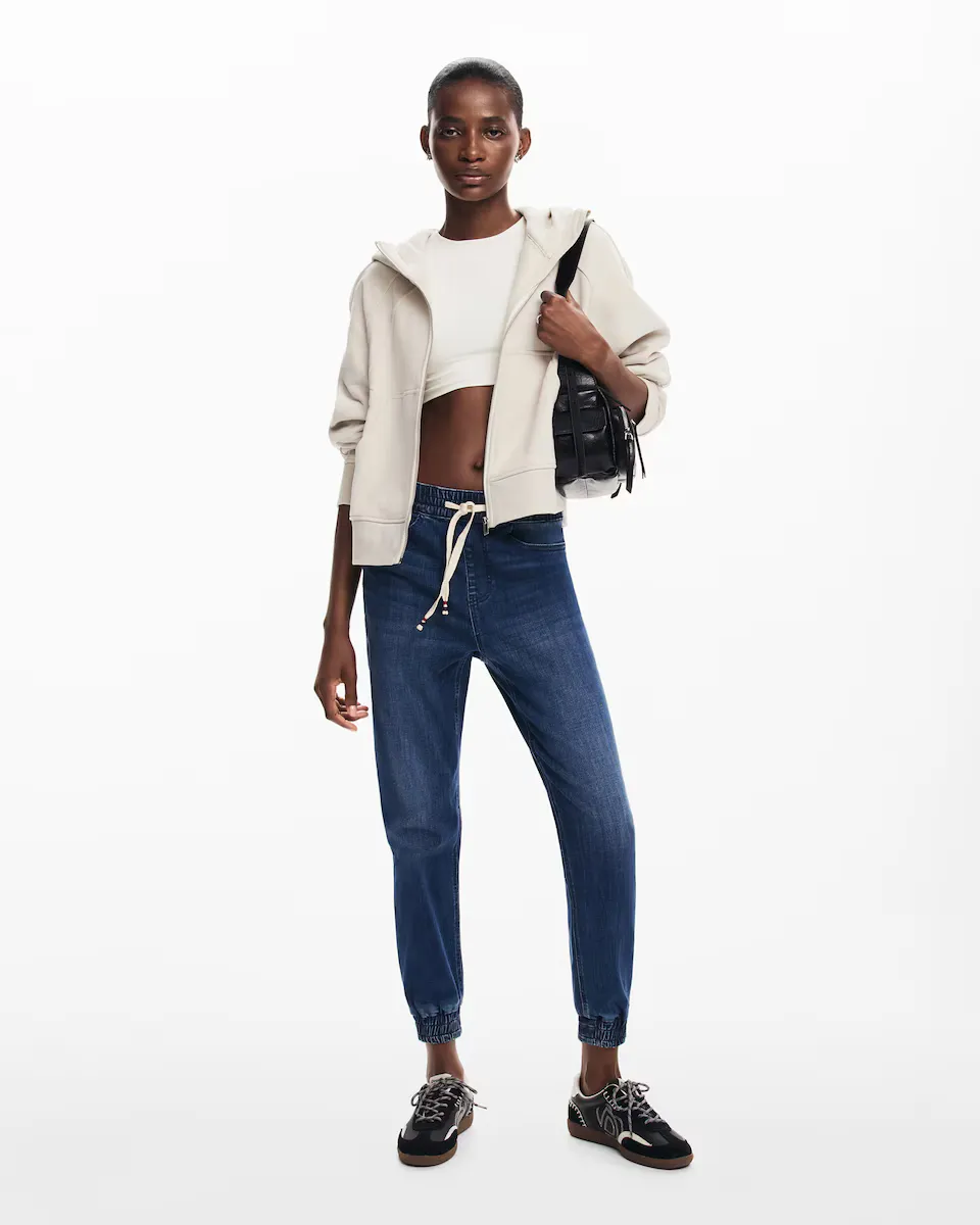 

Женские прямые джинсы Jogger на шнурке Desigual, синий