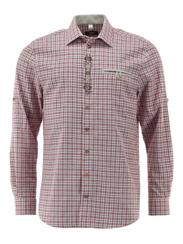 

Традиционная рубашка таниво ярко-красного цвета OS-Trachten