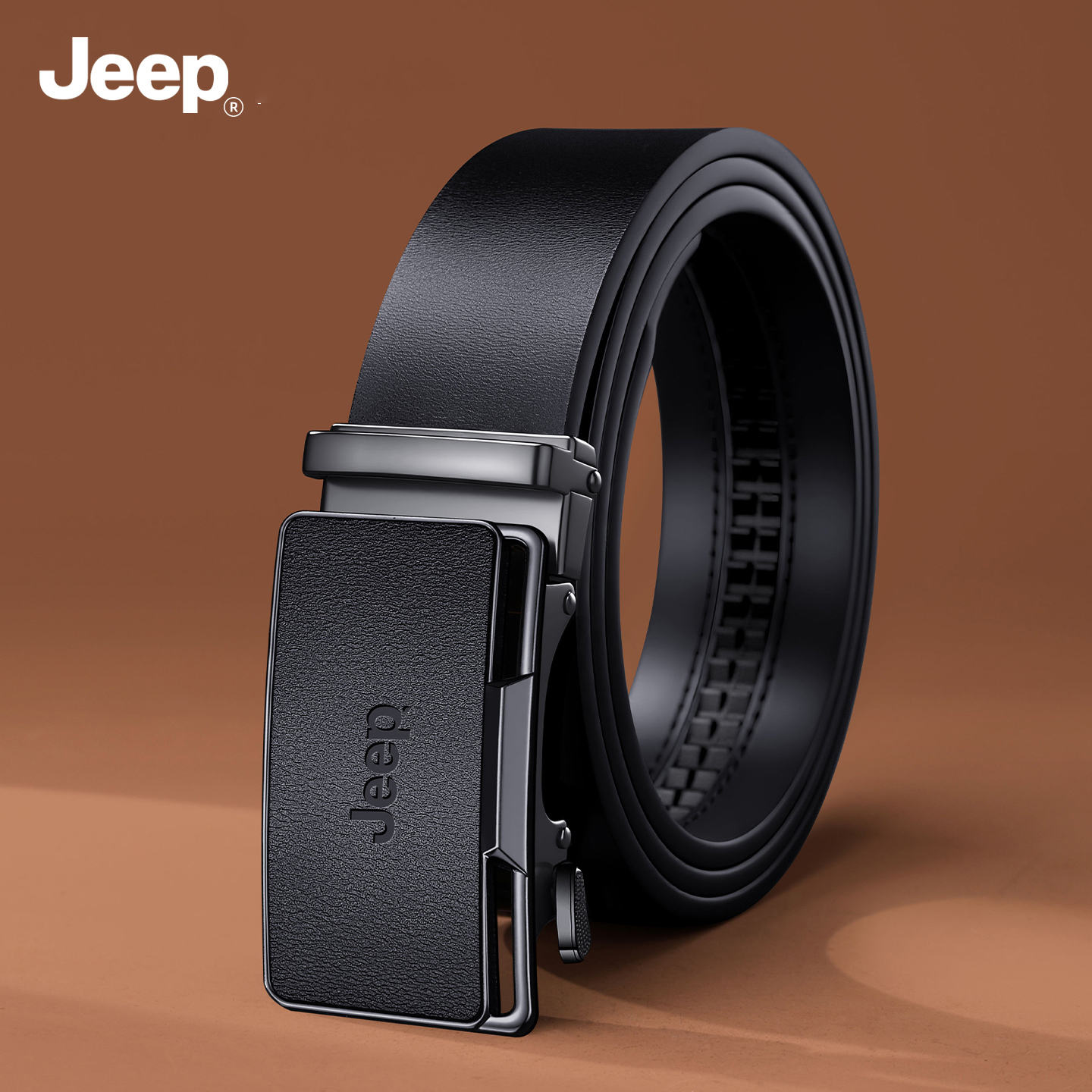 

Ремень мужской из коровьей кожи Box Split, 35 см Jeep, coffee