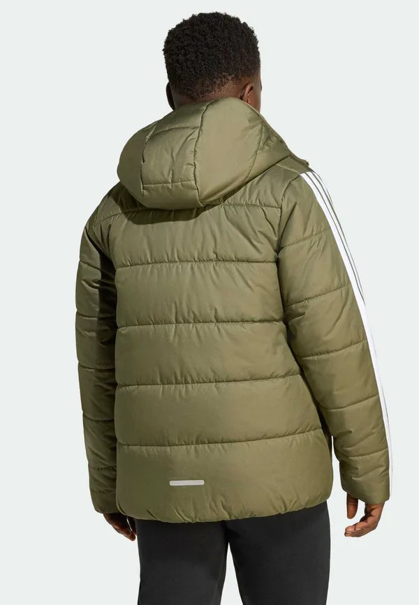 Детская зимняя куртка унисекс Adidas Performance, Olive Strata Black — фото 4