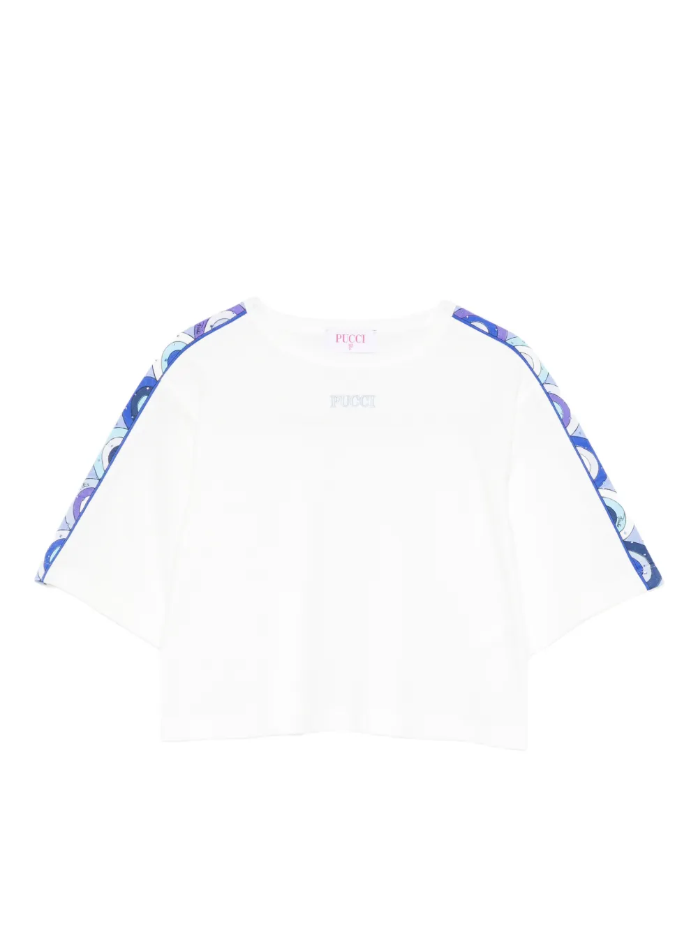 

Полосатая футболка Pucci Junior, белый
