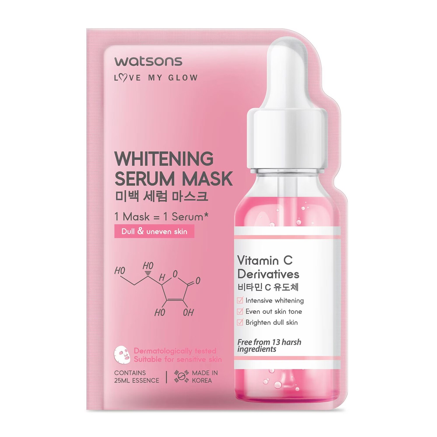 

Watsons Отбеливающая маска-сыворотка 1 шт, White