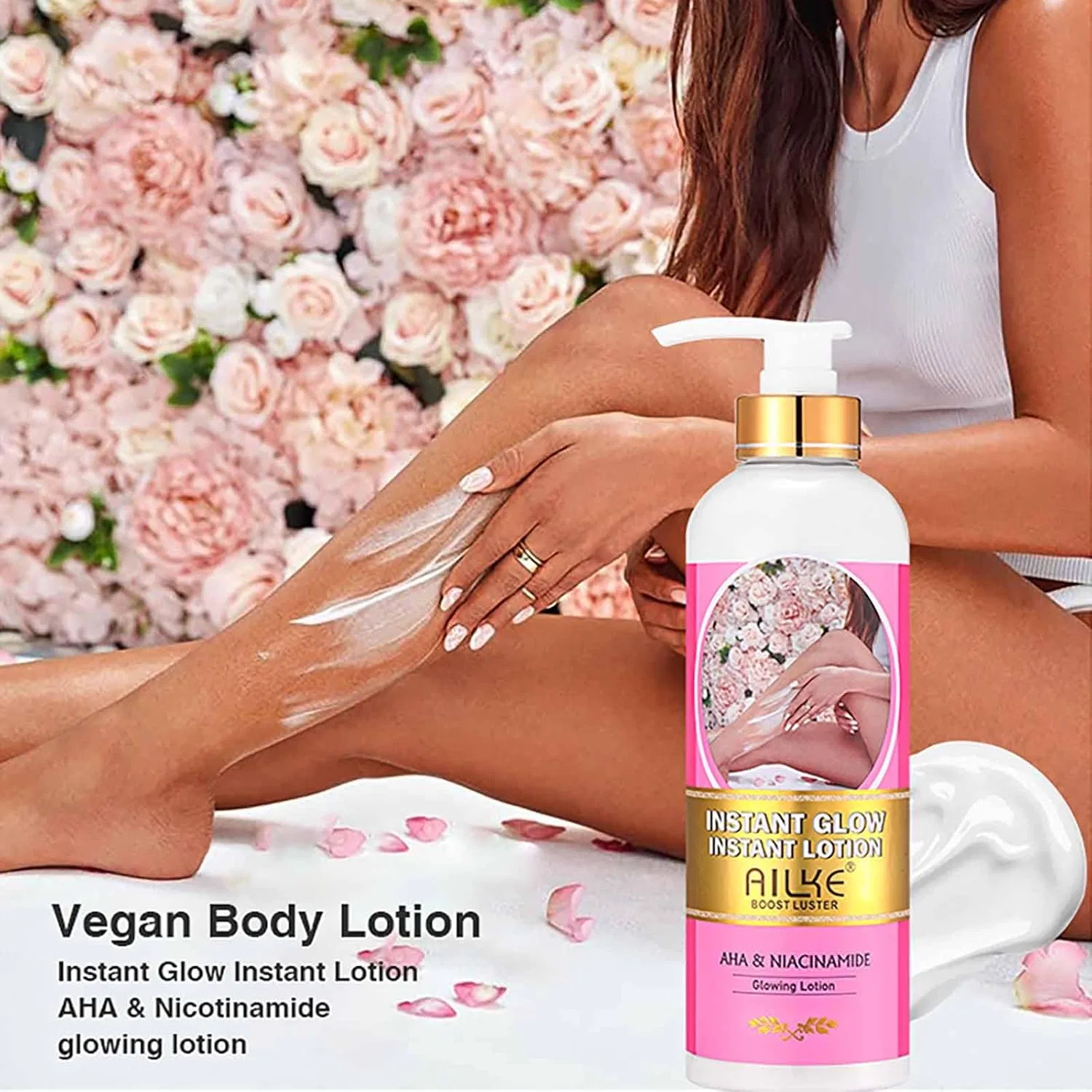 Лосьон для тела «Skin Glowing Body Lotion» от AILKE, 3 x 500 мл ‎Ailke Boost Luster, Pack Of 3. — фото 2