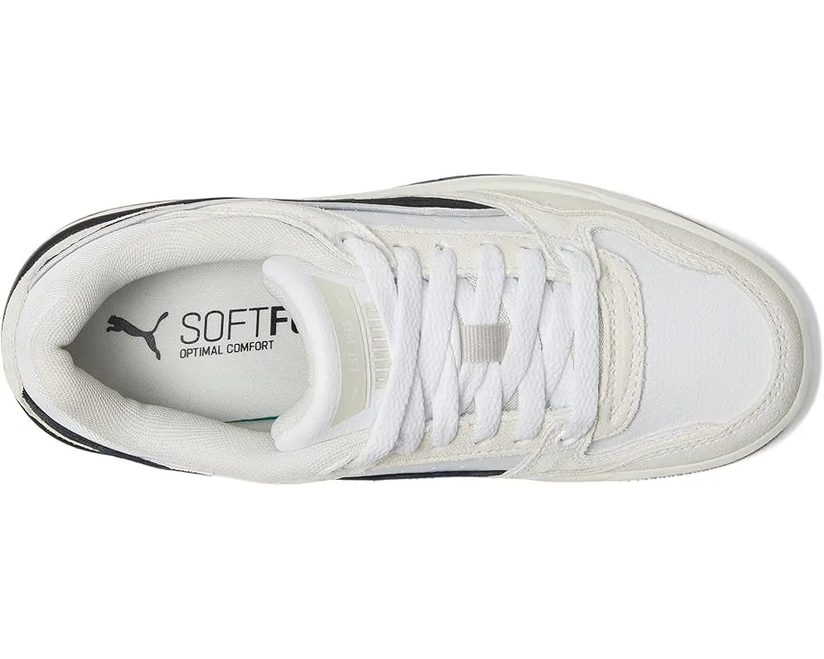 Кроссовки PUMA Kids Rebound Retro (Little Kid/Big Kid), Puma White/Puma Black/Warm White — фото 2
