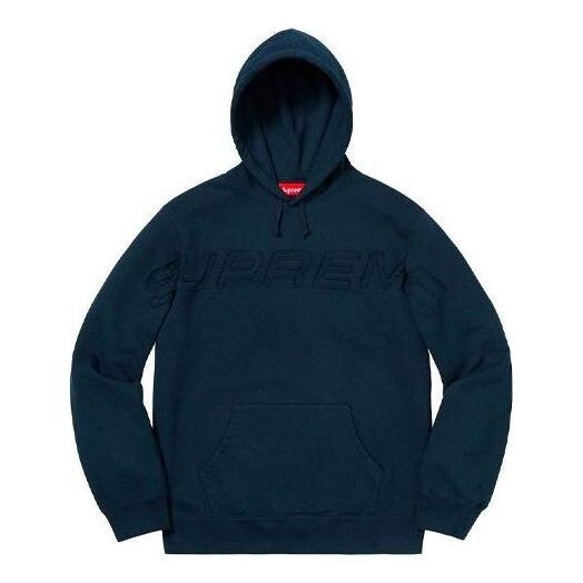 

Толстовка set in logo hooded sweatshirt 'navy' Supreme, синий