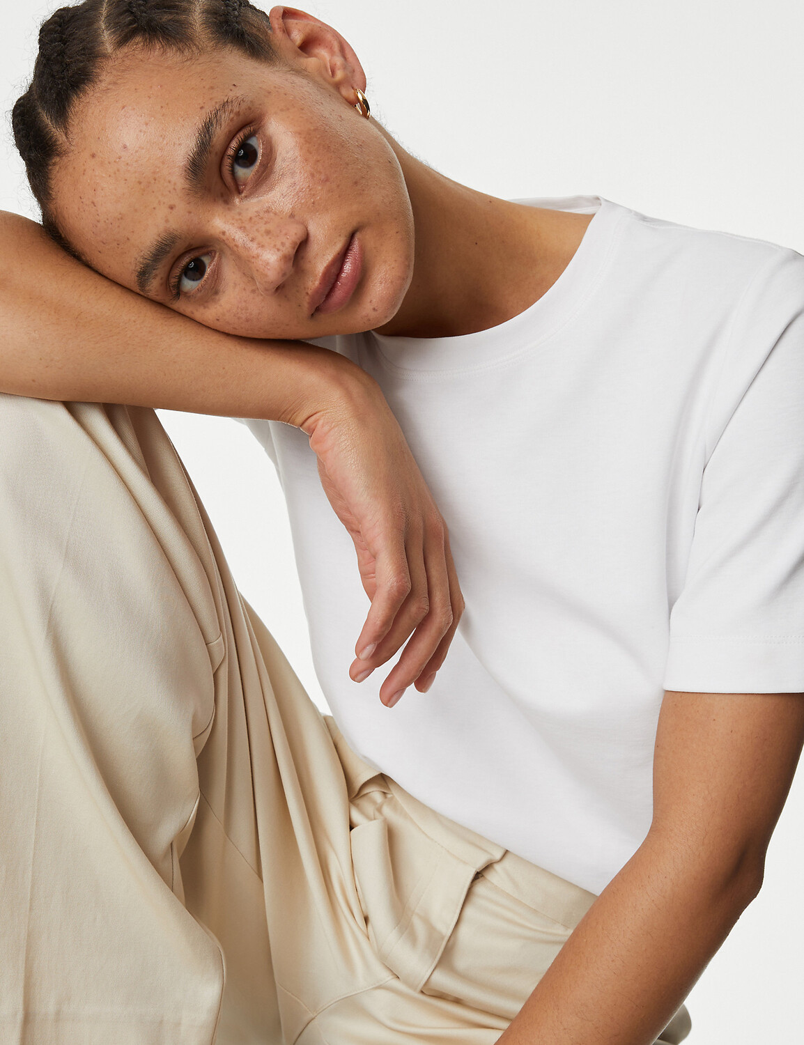 

Хлопковая футболка с круглым вырезом Autograph