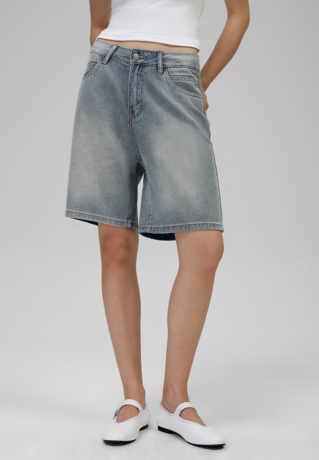 

Джинсовые шорты Even&Odd by Zalando, цвет Light Blue Wash