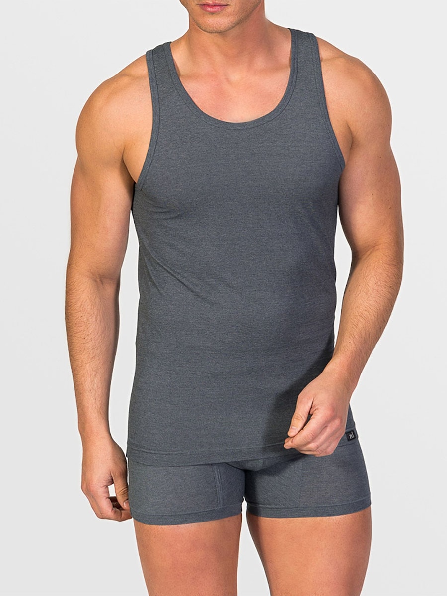 

Нижняя рубашка zd ZERO DEFECTS Tank top Egyptian cotton, темно-серый