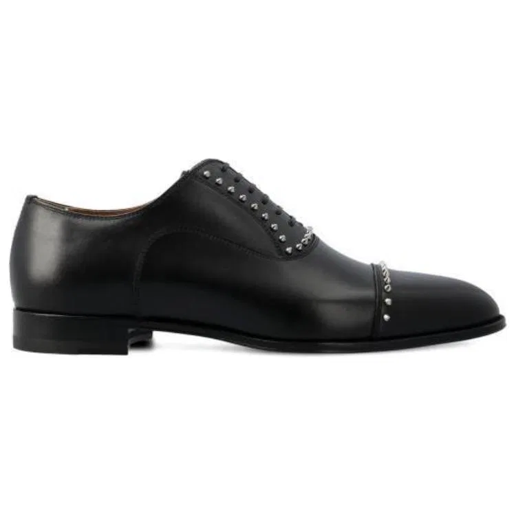 CHRISLV Leather Flat Shoes Men's Black — фото 3