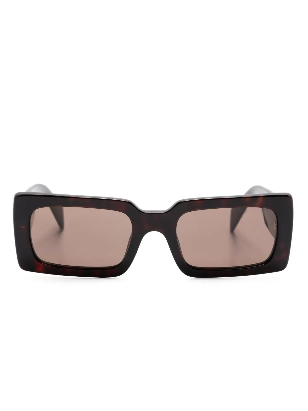 

Солнцезащитные очки в прямоугольной оправе Prada Eyewear, коричневый
