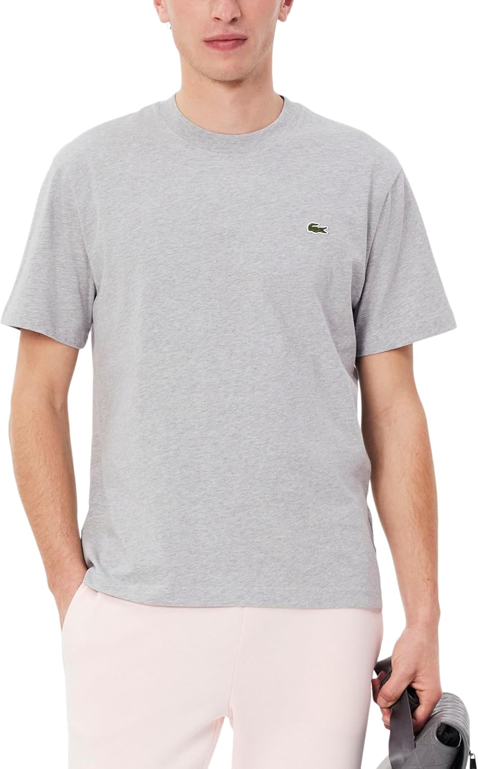 

Мужская хлопковая футболка с логотипом Lacoste, Grey Chine, Серый, Мужская хлопковая футболка с логотипом Lacoste, Grey Chine