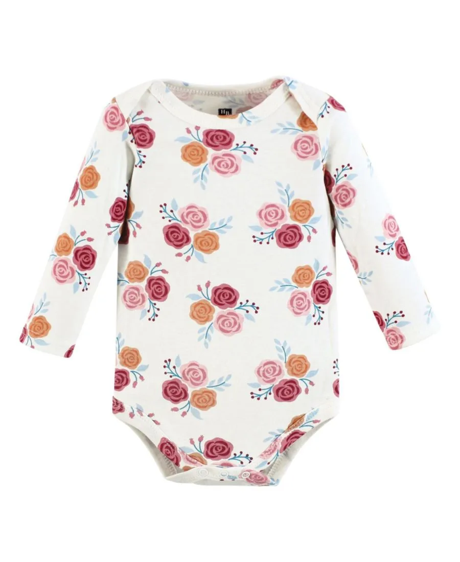 Хлопковые боди с длинными рукавами, комплект из 5 штук с рисунком слона Hudson Baby, Cutest Pumpkin — фото 4