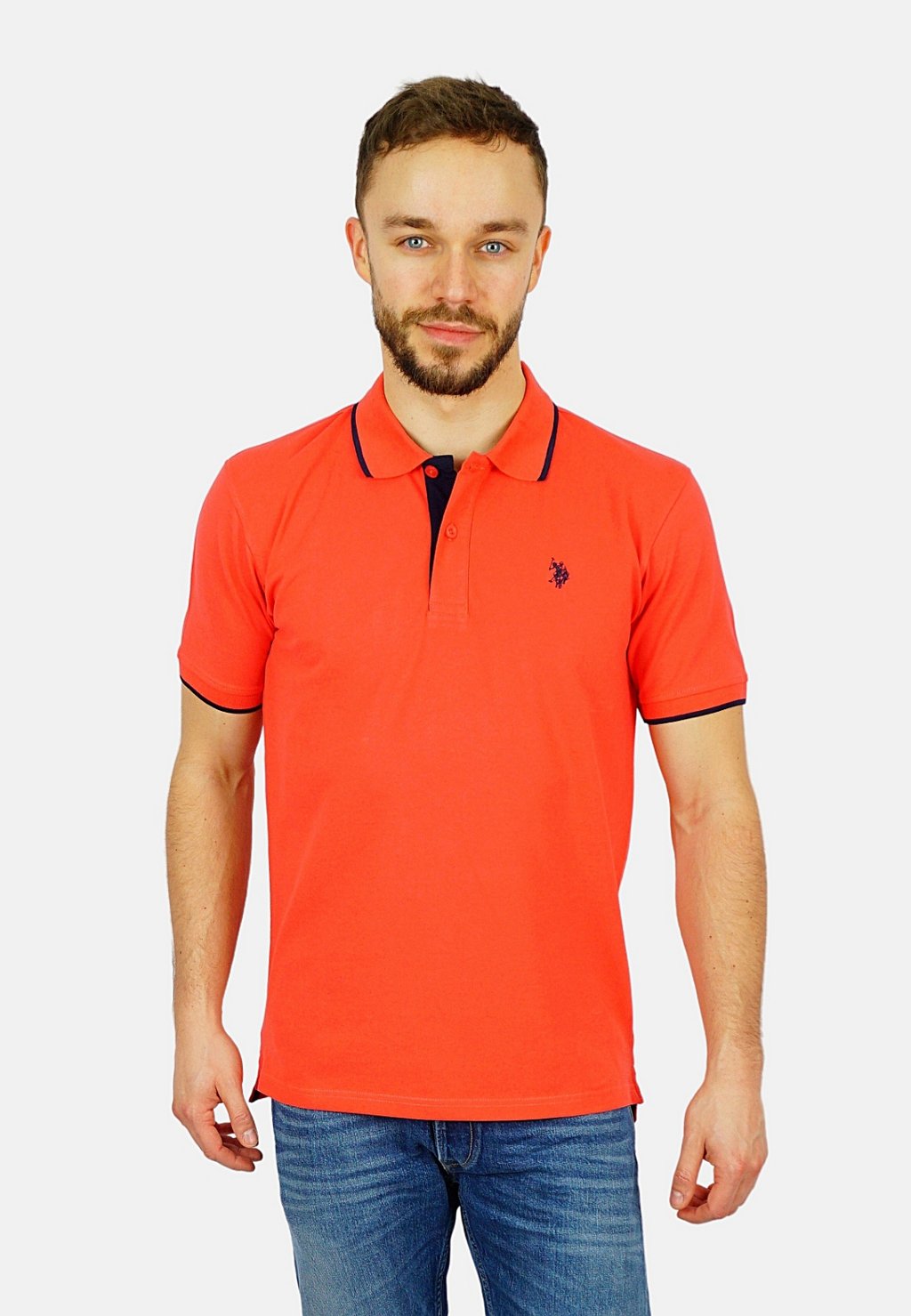 

Поло SHORTSLEEVE FASHION U.S. Polo Assn., светло-красный