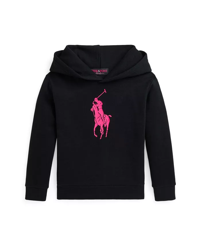 Детская толстовка с капюшоном Pink Pony для малышей и мальчиков Polo Ralph Lauren, черный — фото 4