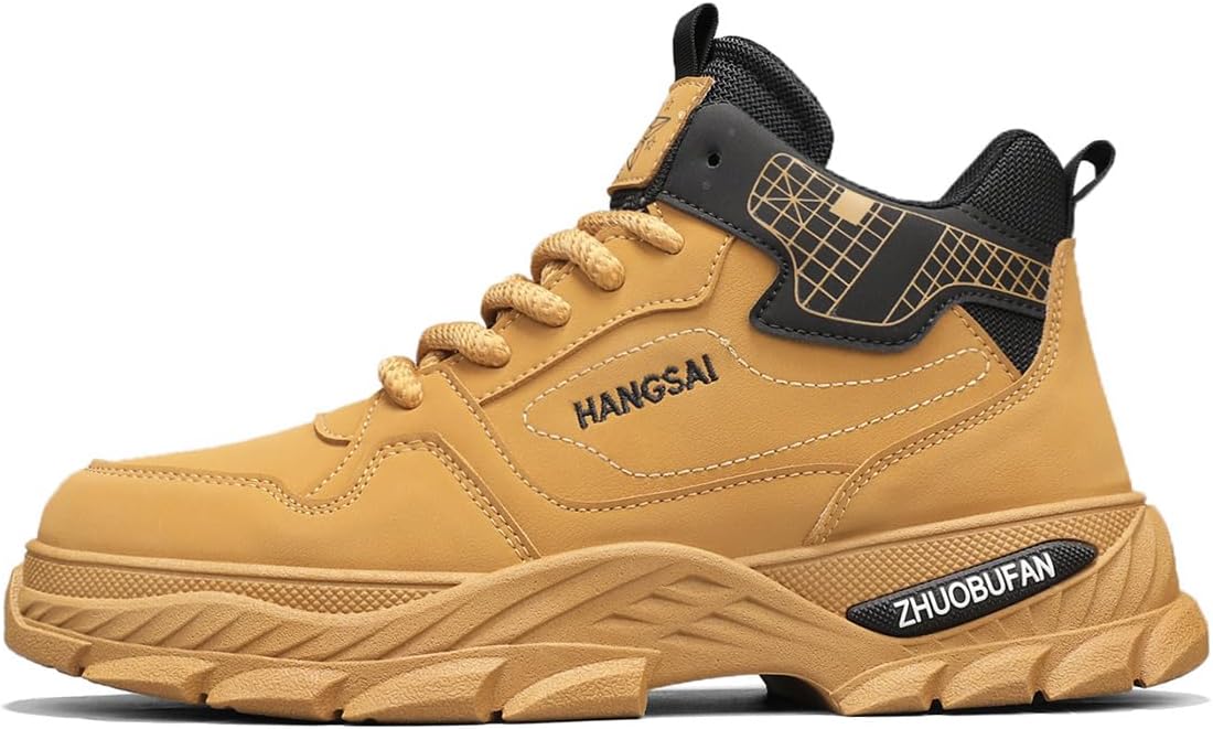 

Мужские модные кроссовки, походные ботинки, повседневные спортивные обувь, кроссовки высокие для мужчин Meixi Mobile, желтый