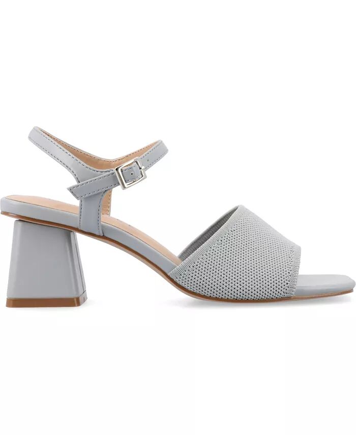 Женские босоножки Evylinn Knit Block Heel Dress Sandals Journee Collection, синий — фото 2