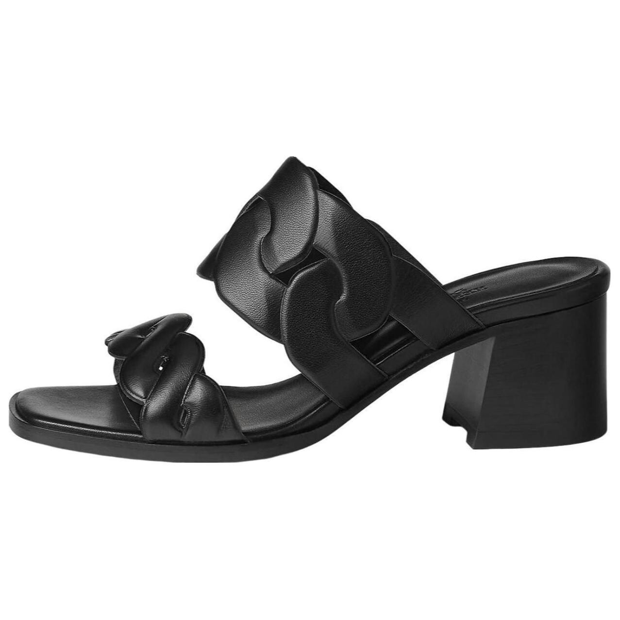 Шлепанцы женские Hermès Gaby, черный