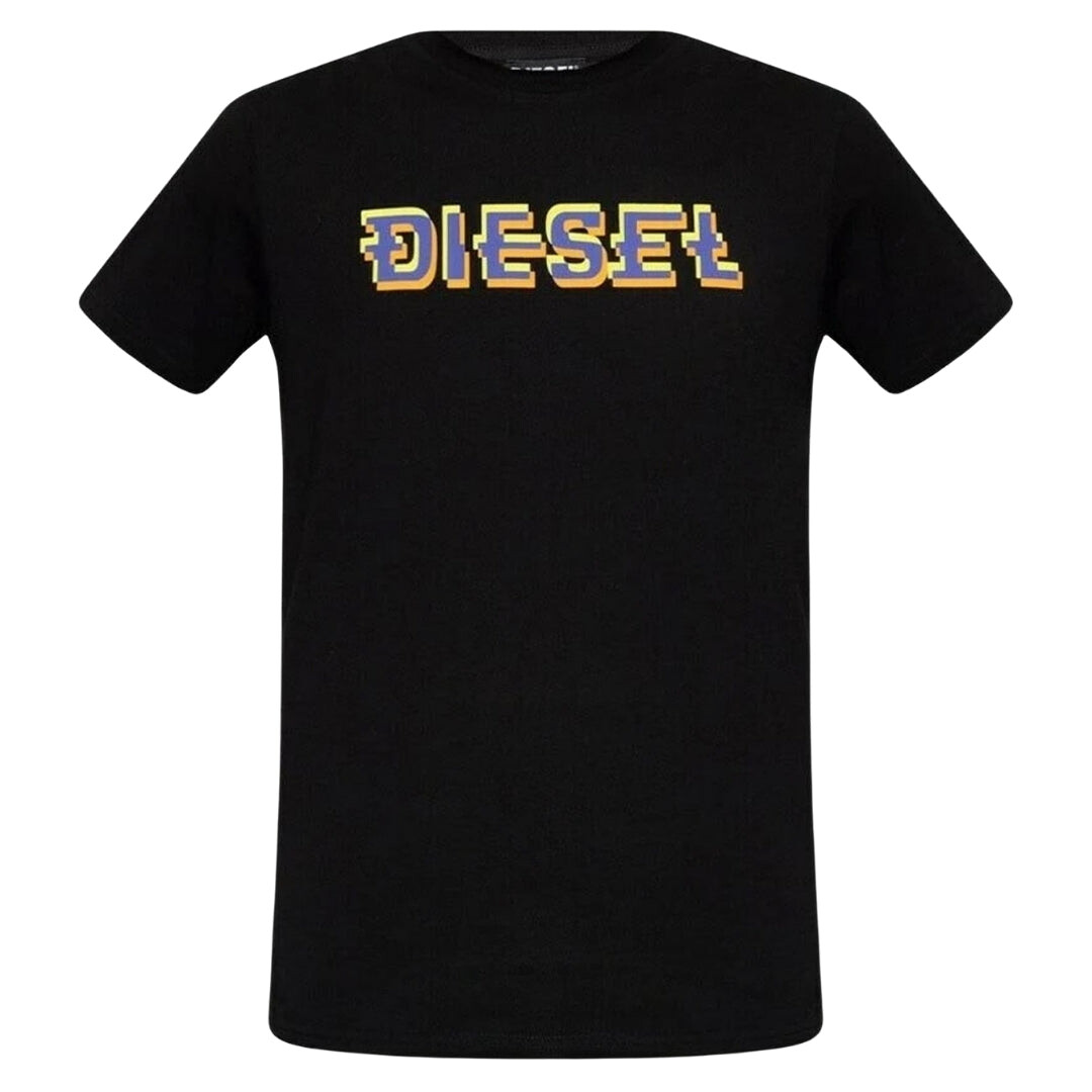 

Футболка it с пиксельным логотипом Diesel, черный