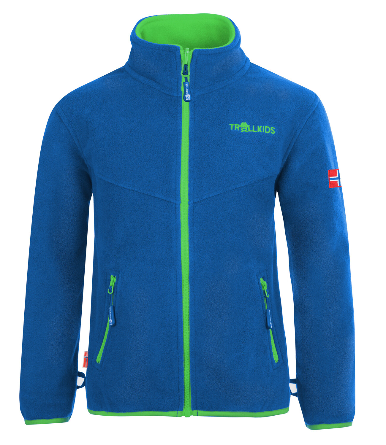 

Флисовая куртка Trollkids Fleece Jacke Oppdal XT, цвет Mittelblau/Hellgrün