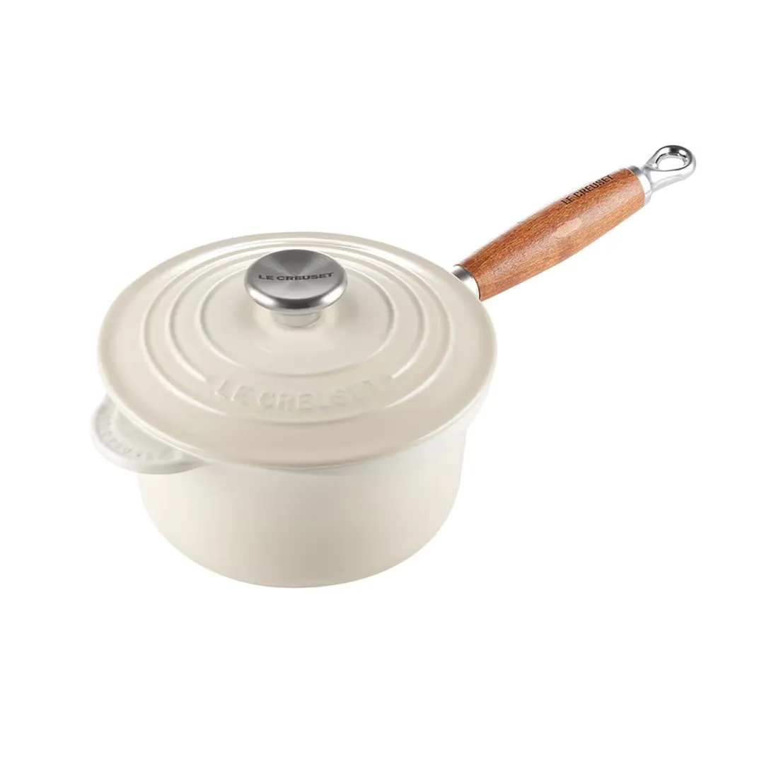 

Le Creuset Merengue Круглая эмалированная чугунная кастрюля 18см, крем
