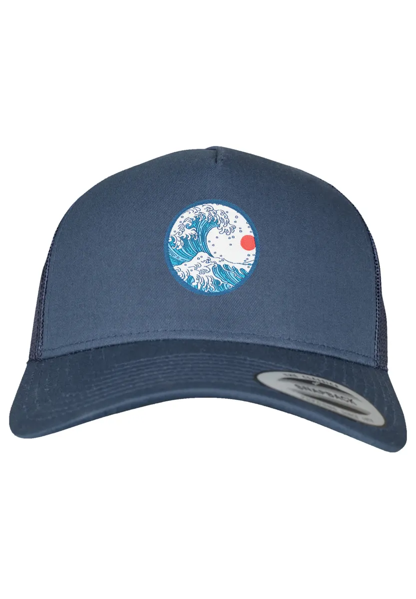

F4NT4STIC Кепка "Retro Trucker Cap Kanagawa", принт, цвет морской волны
