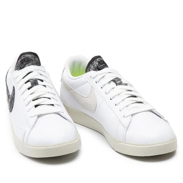Кожаные женские кроссовки Blazer low se со шнуровкой da4934 100 Nike, белый — фото 3