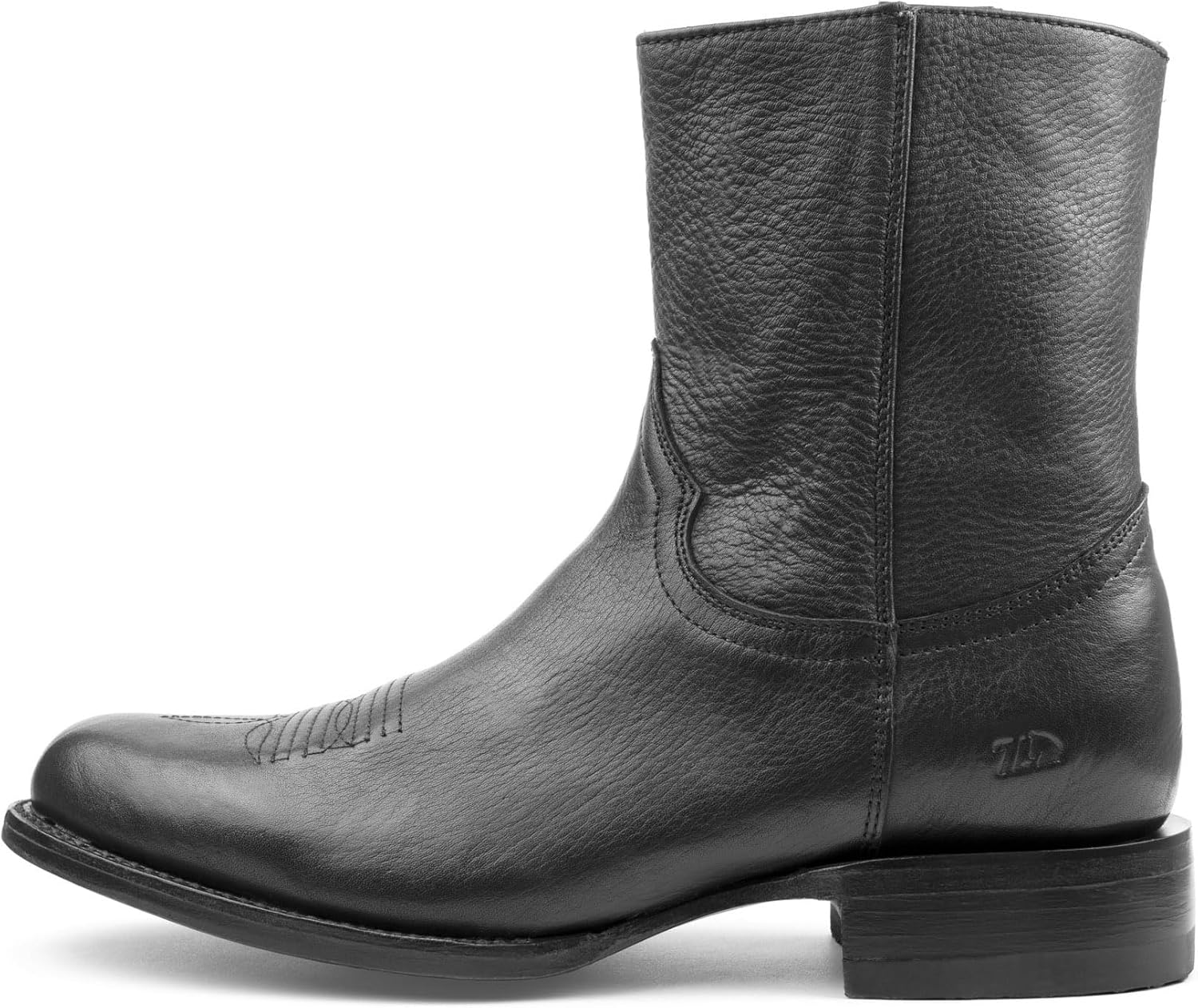 

Мужские кожаные ковбойские сапоги на молнии с кожаной подошвой, модель 11200 7L Siete Leguas, черный