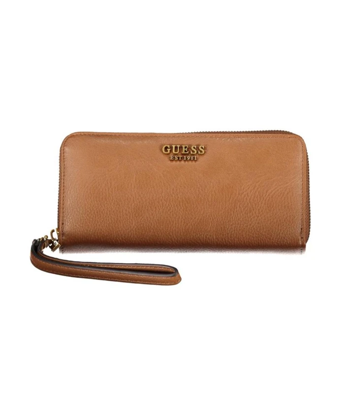 

Кошелек с несколькими отделениями на молнии Guess, коричневый