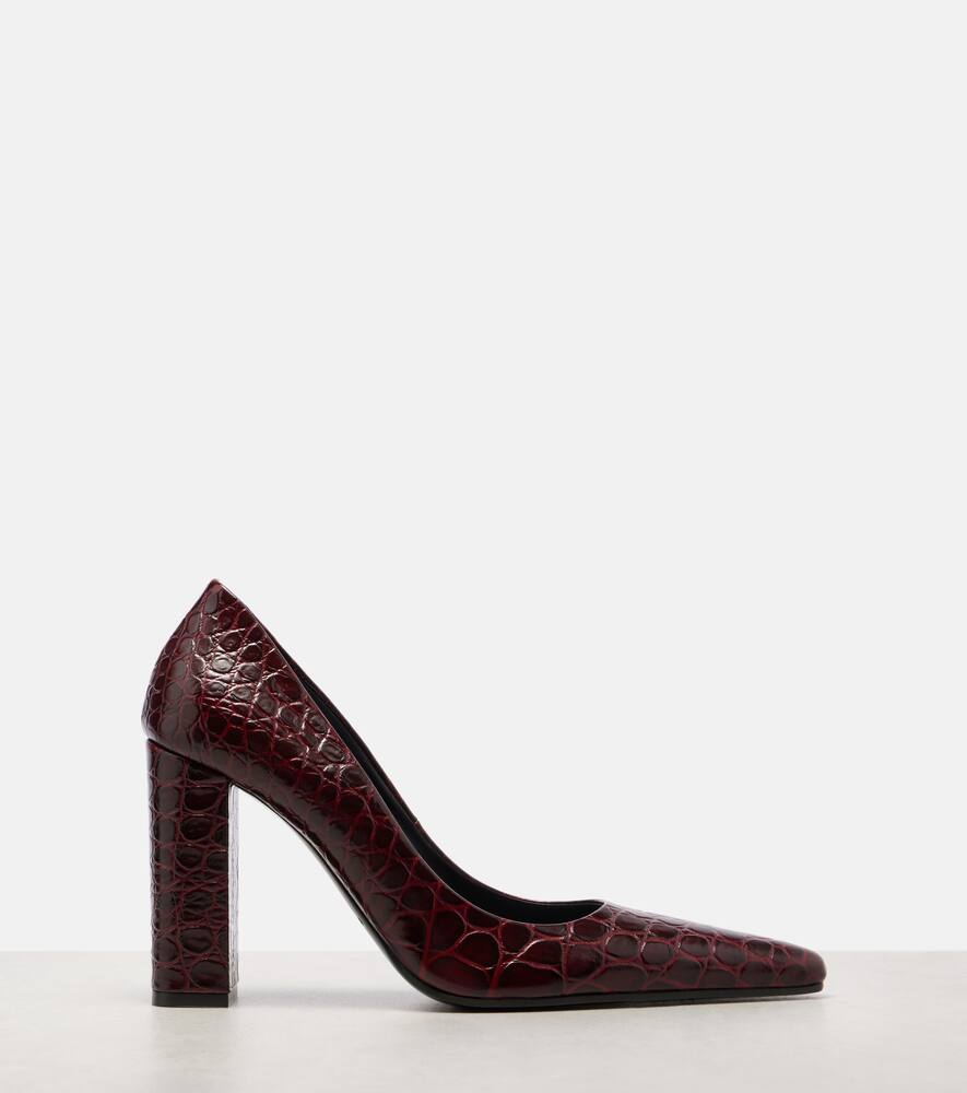 Туфли-лодочки Pointy 90 из кожи с эффектом крокодила Alaïa, Rouge Grenat — фото 4