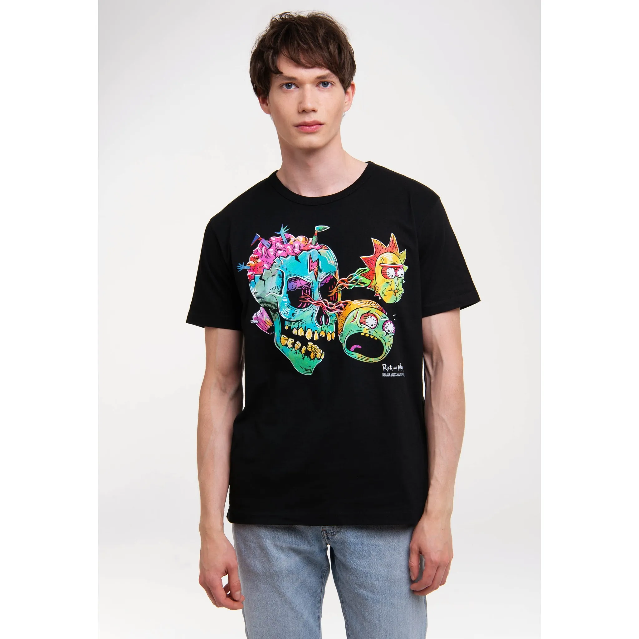 

Футболка Logoshirt "Rick & Morty - Eyeball Skull", с лицензионным принтом, черный