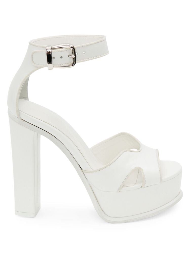 Сандалии на платформе на блочном каблуке Alexander Mcqueen, цвет New Ivory