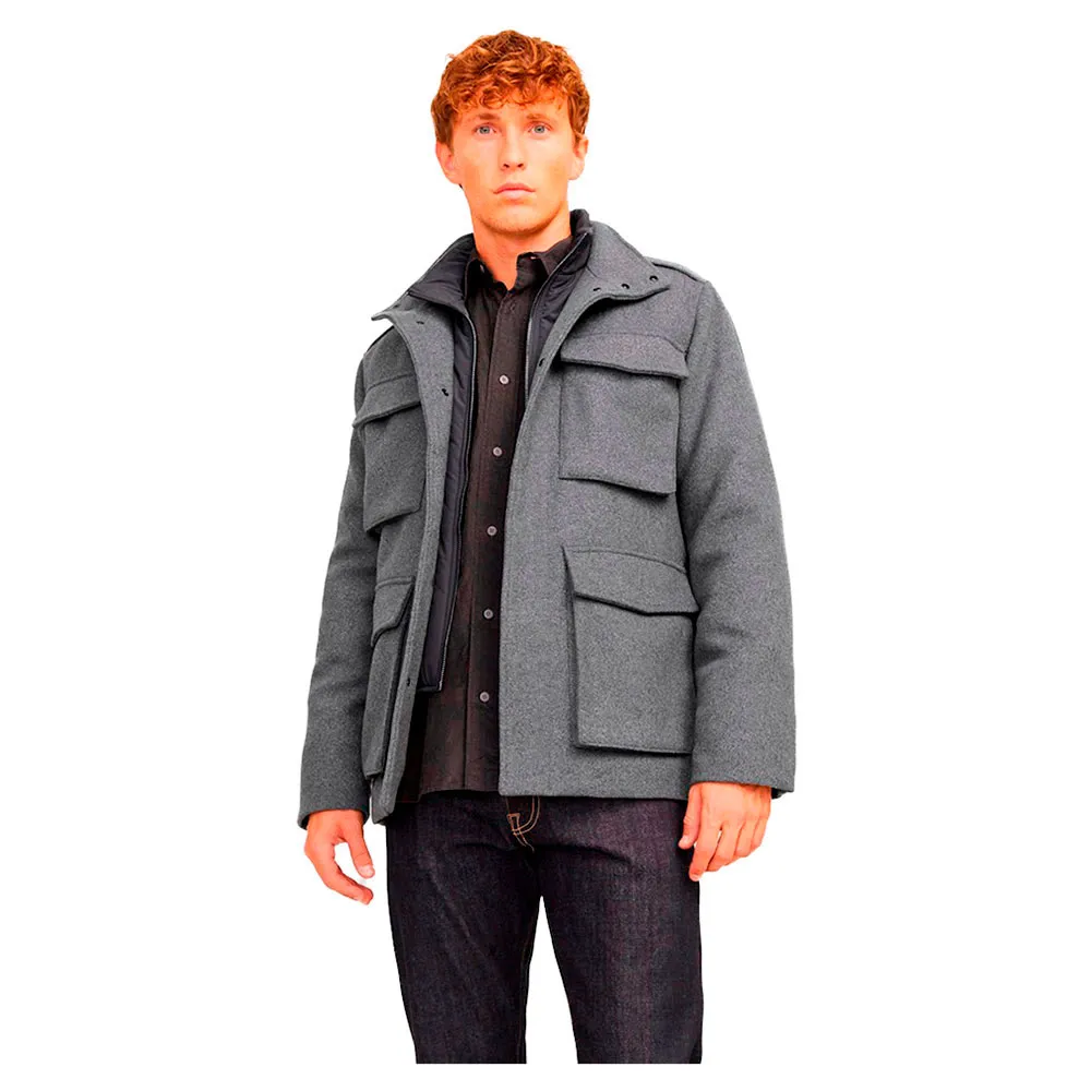 

Куртка Jack & Jones Alex Wool Blend Field, серый