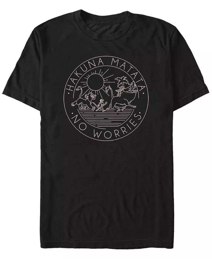 

Мужская футболка Hakuna Line с коротким рукавом и круглым вырезом Fifth Sun, черный