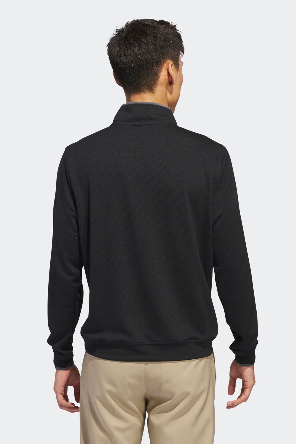 Легкий топ на короткой молнии Adidas Golf, черный — фото 2