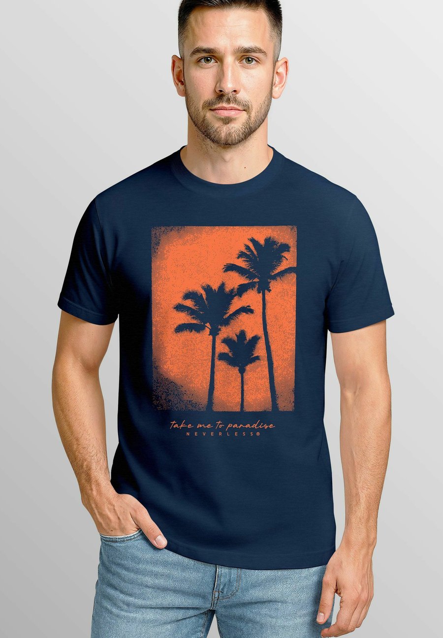 

Футболка Neverless PALMEN FOTO VINTAGE RETRO STREETWEAR, Navy/Orange/Dark Blue, Оранжевый, Футболка Neverless PALMEN FOTO VINTAGE RETRO STREETWEAR, Navy/Orange/Dark Blue
