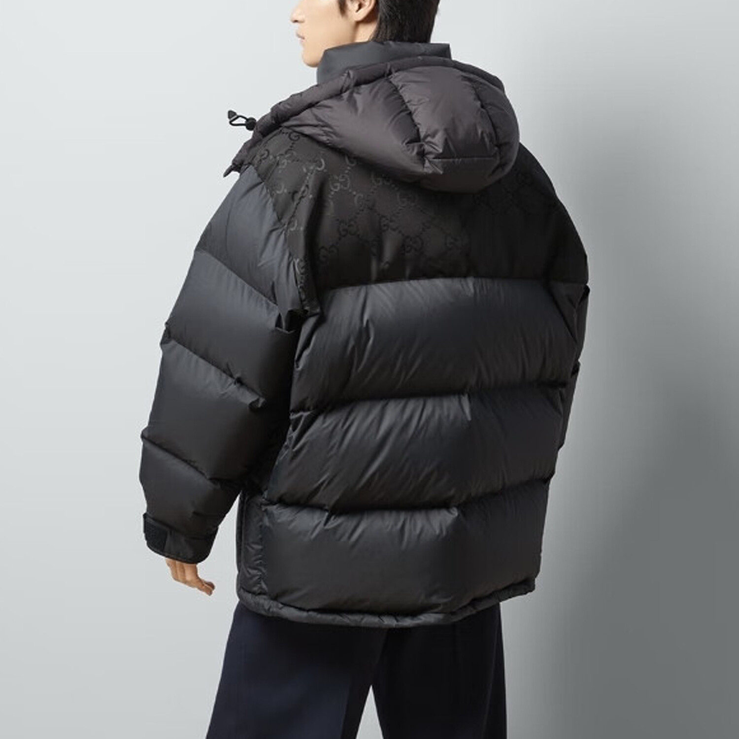 Куртка мужская Gucci Zip-Up Puffer, черная — фото 4