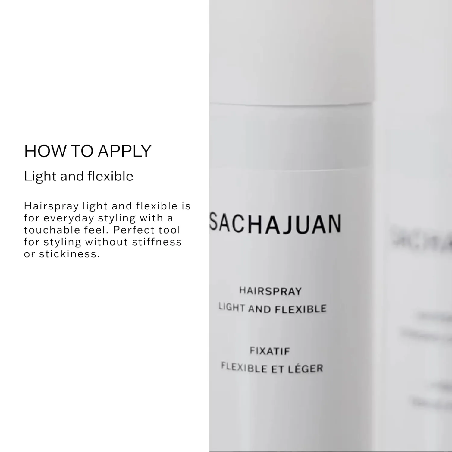 Sachajuan Hairspray Light & Flexible - легкий фиксирующий спрей, мягкая фиксация, естественное движение и объем, подходит для всех типов волос, веганский, без парабенов, 200 мл — фото 4