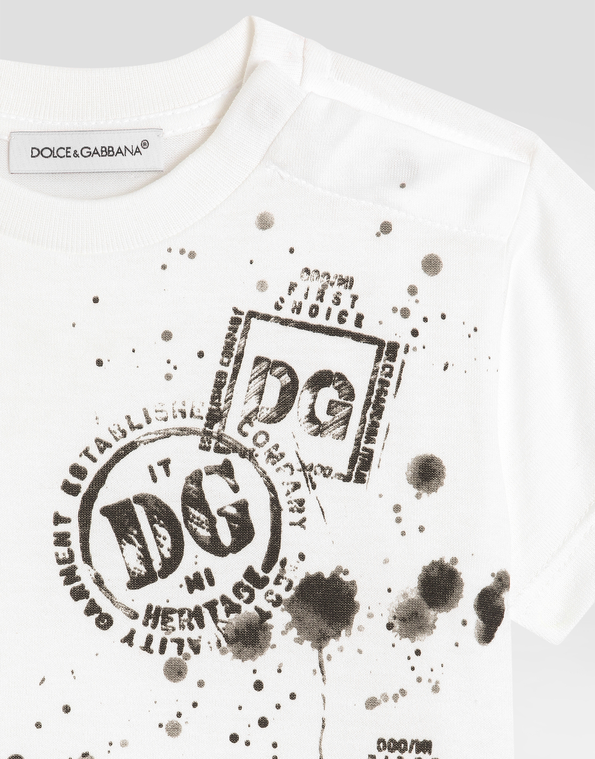 Футболка из джерси с принтом DOLCE & GABBANA, белый — фото 3