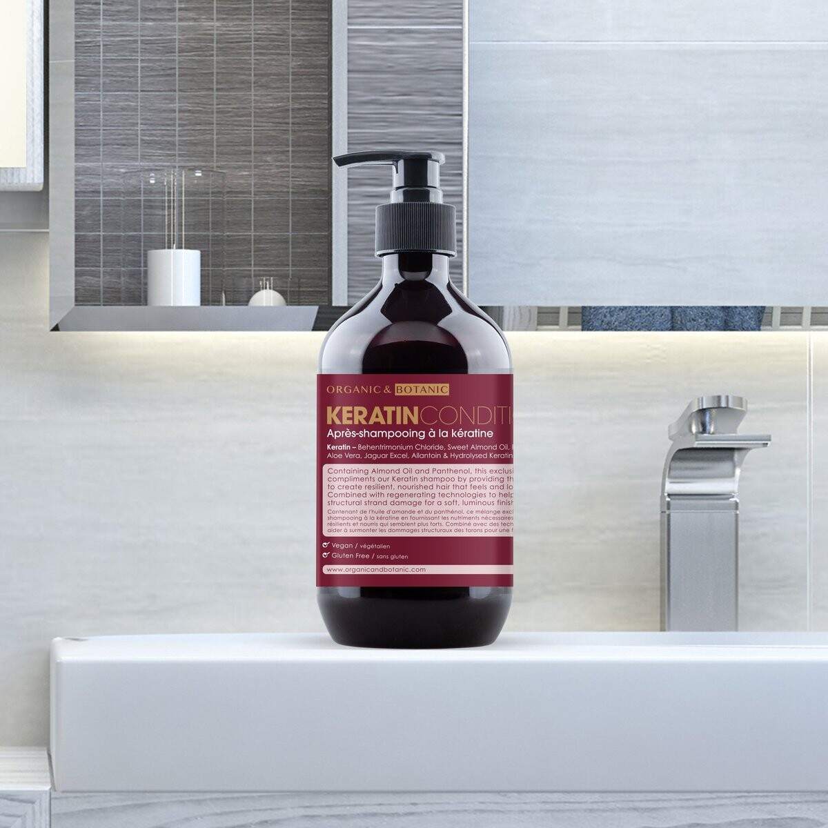 Organic Botanic Keratin Conditioner Кератиновый кондиционер для волос 500мл Skinchemists — фото 3