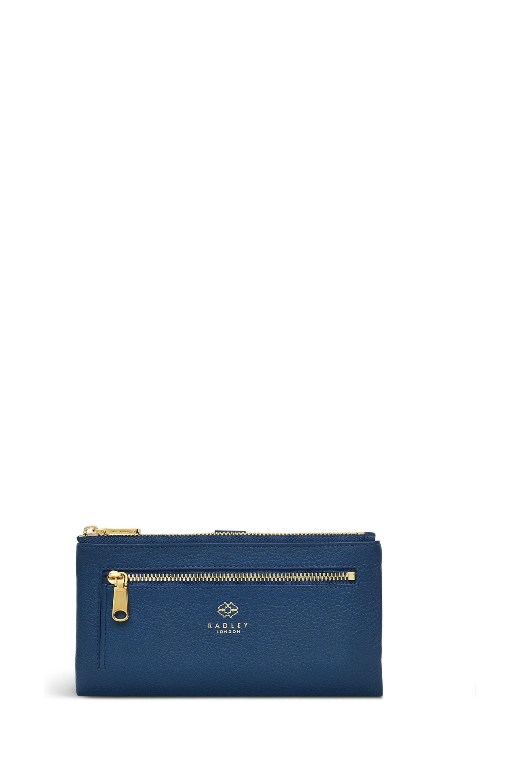 

Большой складной кошелек для монет Blue London larkswood 2 0 Radley, синий