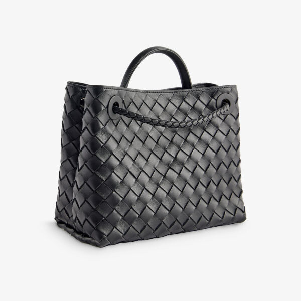 Кожаная сумка Andiamo с верхней ручкой Bottega Veneta, черный — фото 3