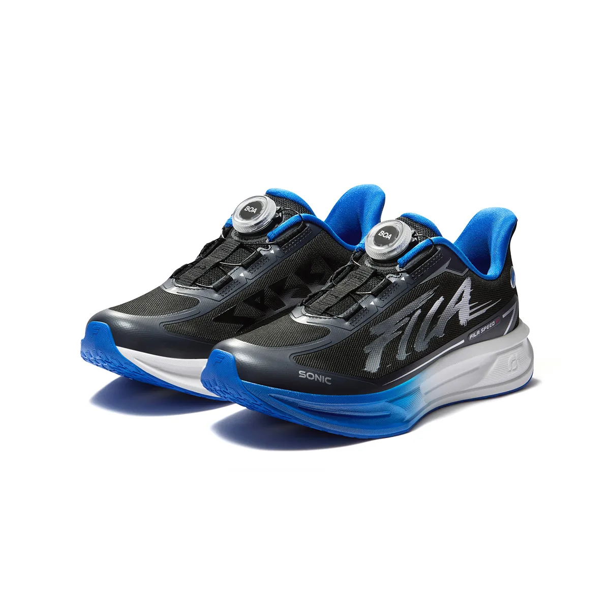 FILA KIDS Кроссовки для бега низкие детские slip resistant abrasion resistant sonic speed 6 черный/legend blue — фото 4