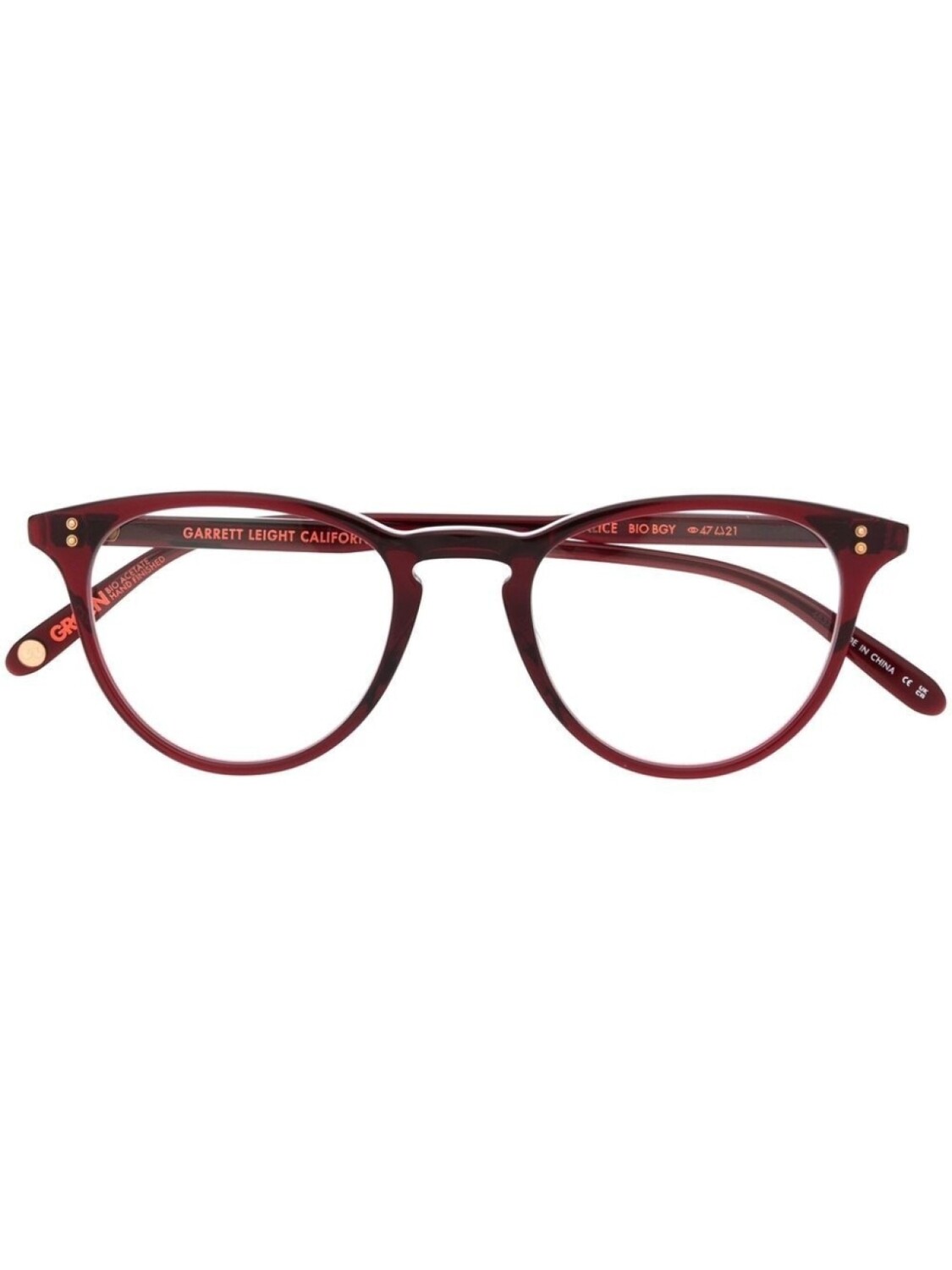 

Garrett Leight очки Alice в круглой оправе, красный