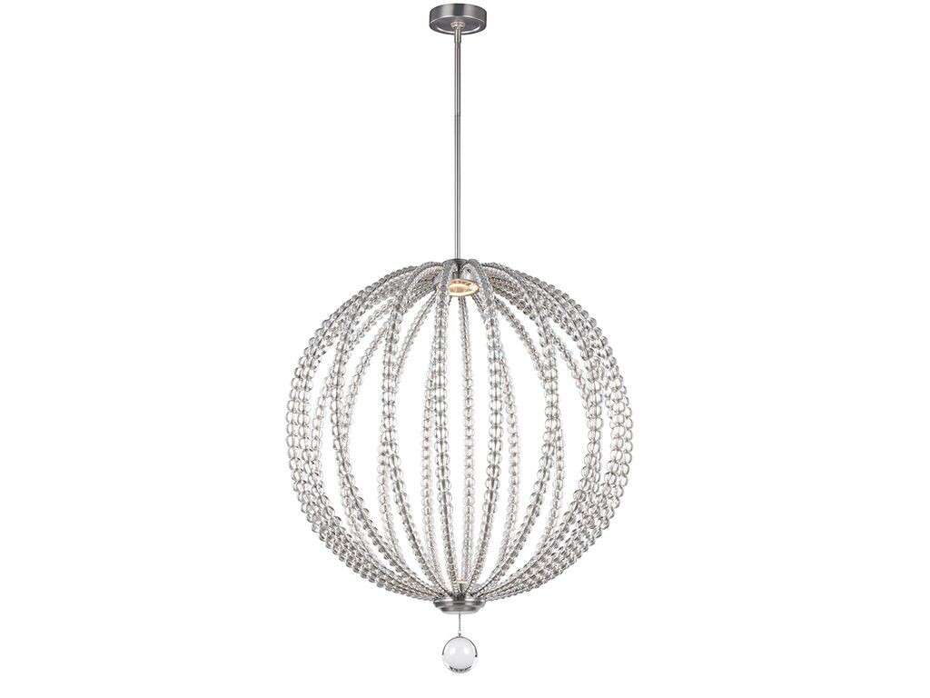 

Подвесной светильник Oberlin, большой, сатинированный никель, светлые бусины Elstead Lighting