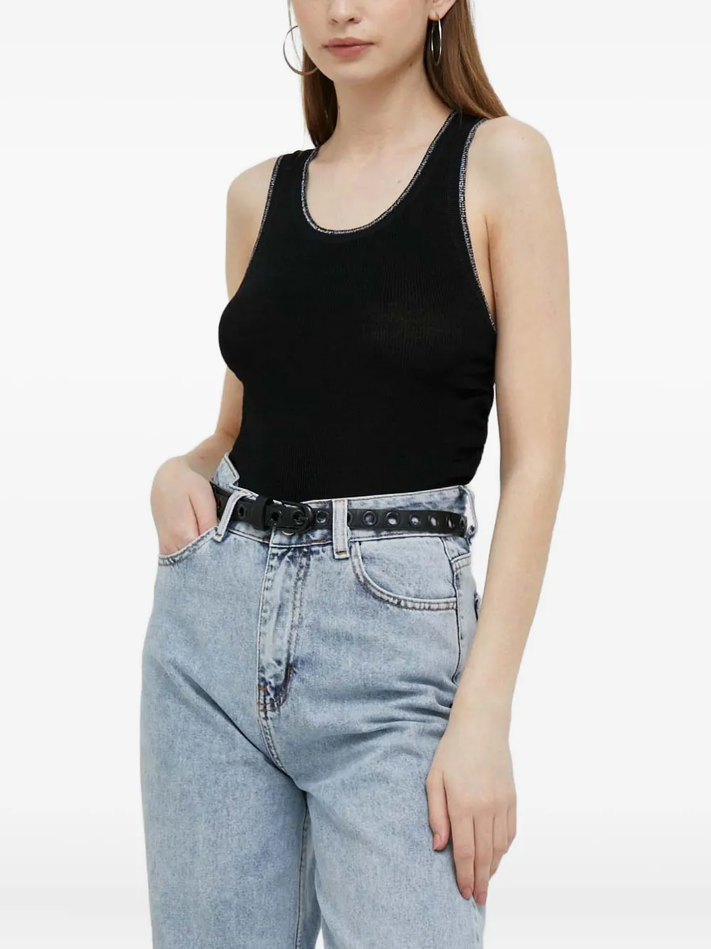 

Топ с драпировкой Dkny, черный