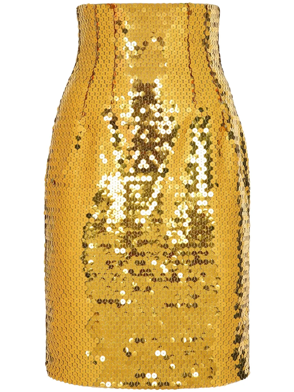 

Юбка с завышенной талией и пайетками DOLCE & GABBANA, желтый