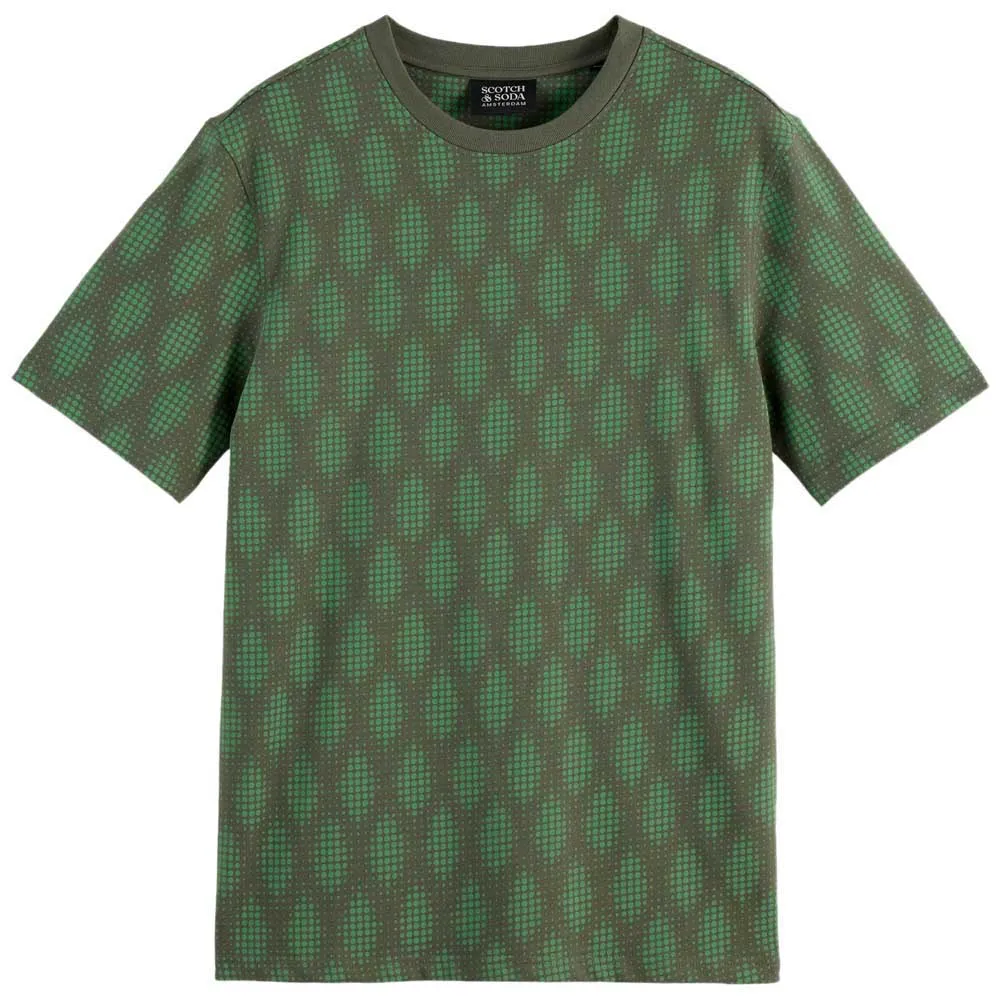 

Футболка с коротким рукавом Scotch & Soda Regular Fit Micro Aop, зеленый