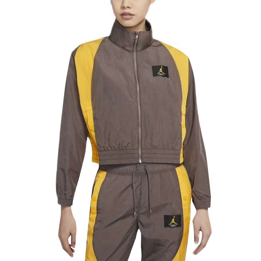 Jordan Женская куртка хаки-желтая, Khaki/Yellow — фото 3