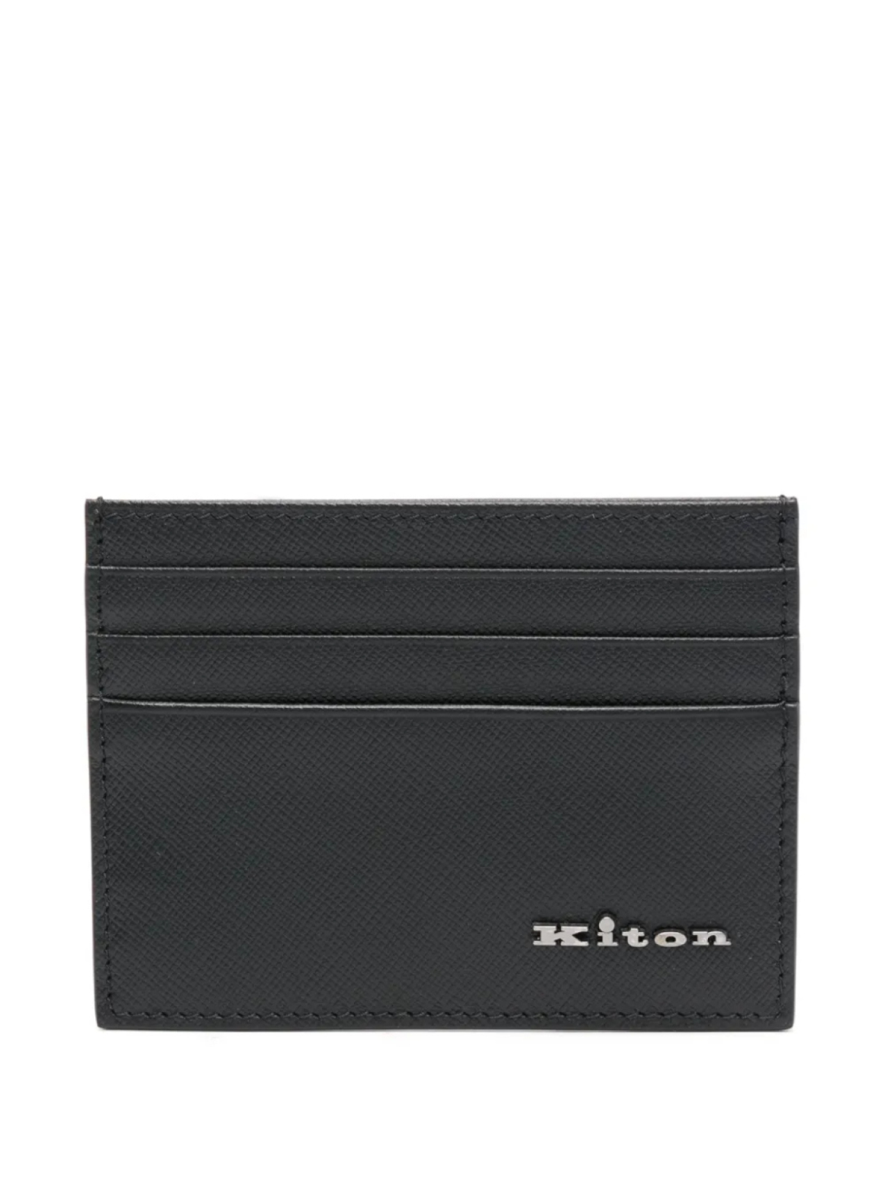 

Держатель для карт Kiton из сафьяновой кожи, черный